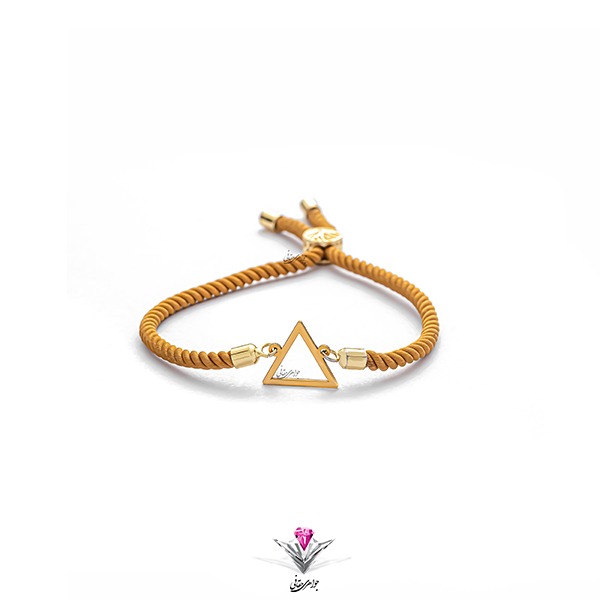 دستبند طلا زنانه فانتزی مثلثی