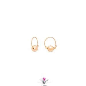 گوشواره طلا حلقه ای گوی