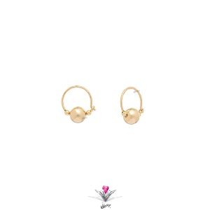 گوشواره طلا حلقه ای گوی