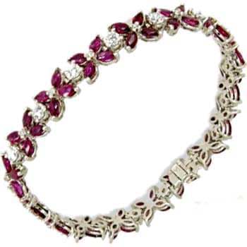 دستبند جواهر زنانه یاقوت سرخ
