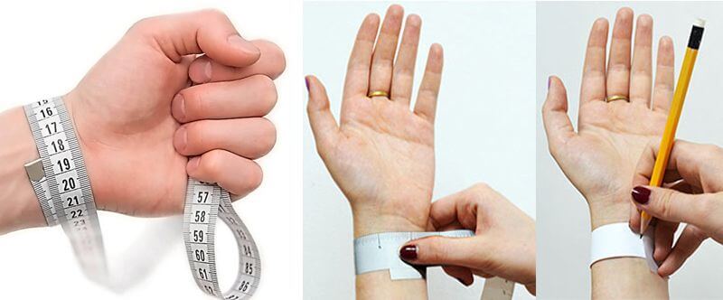 تصویر راهنمای سایز دستبند و النگو