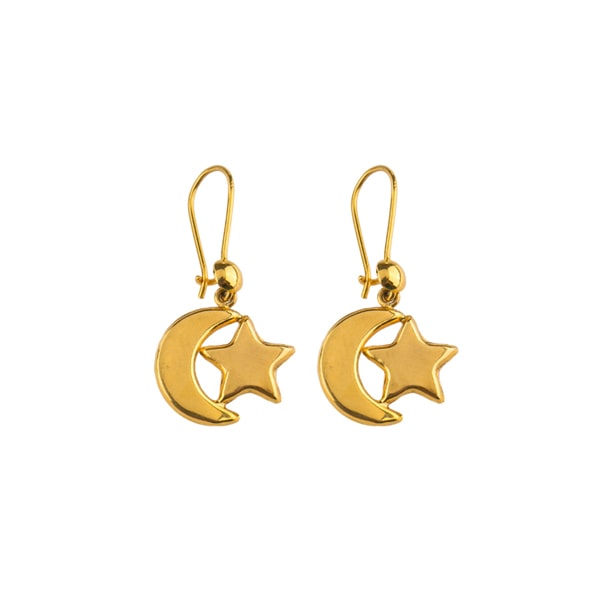 گوشواره طلا زنانه ماه و ستاره