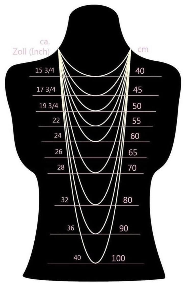تصویر تعیین سایز گردنبند
