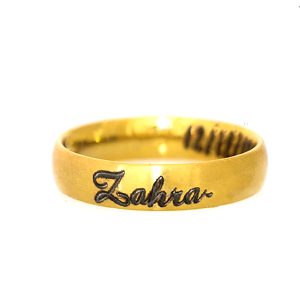 خرید انگشتر اسم زهرا طلا