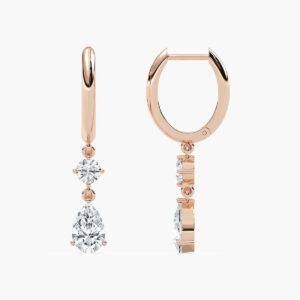 گوشواره طلا حلقه ای کوچک مدل اتمی فرانکلین
