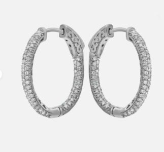 گوشواره طلا زنانه حلقه ای برلیان