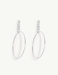 گوشواره طلا زنانه حلقه ای مدل پرهام