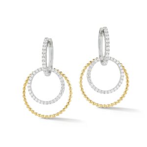 گوشواره طلا زنانه حلقه ای دوبل