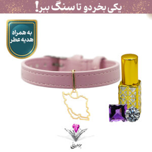 ⭐باندل دستبند طلا ایران به همراه سنگ آمیتیست + موزانایت و عطر هدیه⭐