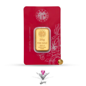 باندل شمش طلا 24 عیار 25 گرمی آرسس / 995 به همراه گوی سرمایه گذاری 0.38 گرمی معادل 380 سوت