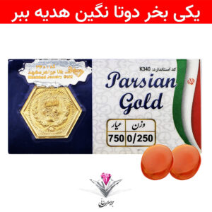 باندل سکه پارسیان 0.25 گرم به همراه سنگ عقیق + عقیق رایگان