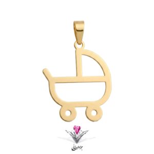 آویز طلا مینیمال طرح کالسکه