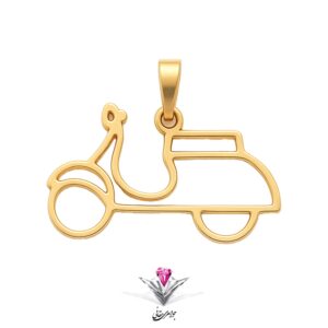 آویز طلا مینیمال طرح موتور