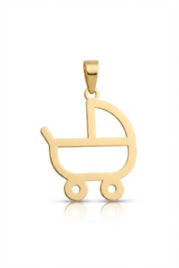 آویز طلا مینیمال طرح کالسکه