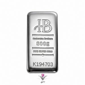 شمش نقره HB مدل اینوست 500 گرمی عیار 999.9