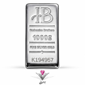 شمش نقره HB مدل اینوست 1000 گرمی عیار 999.9
